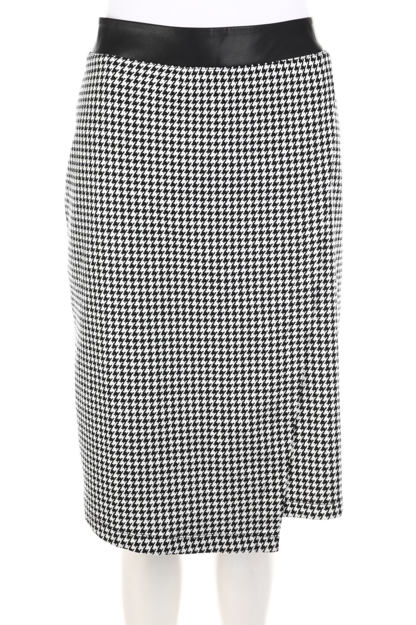 TAIFUN - Rock in Wickel-Optik mit Kunstleder-Details - D 46