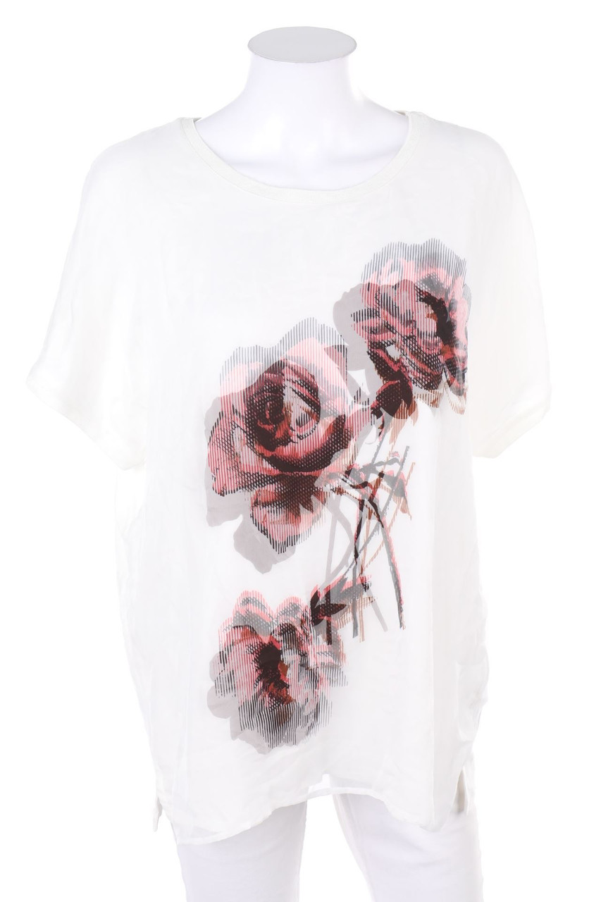 GERRY WEBER - Kurzarm-Shirt im Layer Look mit floralem Muster - D 44