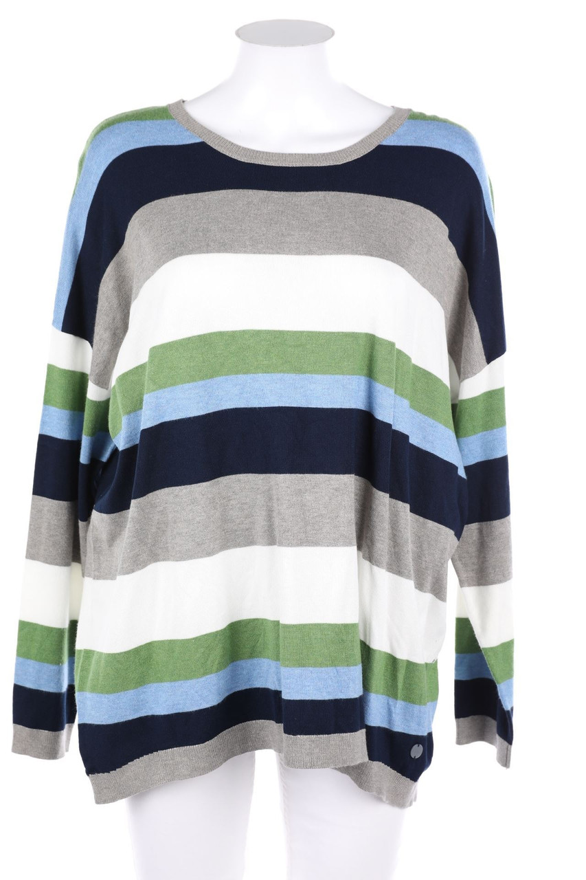CLARINA - Strick-Pullover mit Streifen - D 46
