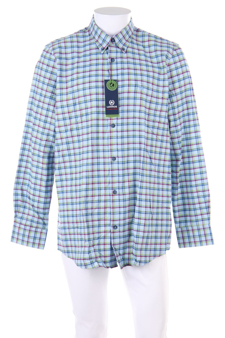 LERROS - kariertes Button-down-Hemd - XL