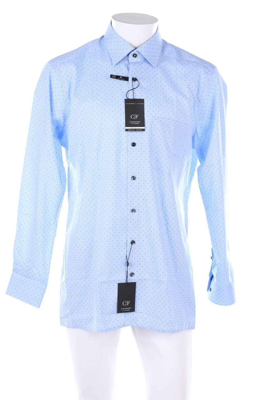 COMMANDER - Baumwoll-Hemd mit Pünktchen - 45