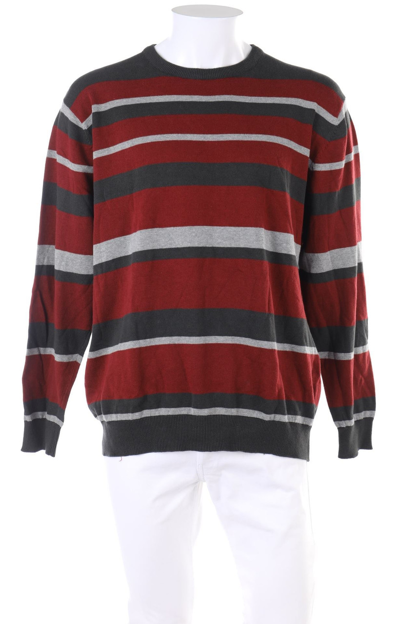 K´ERA - Baumwoll-Strick-Pullover mit Streifen - XXL