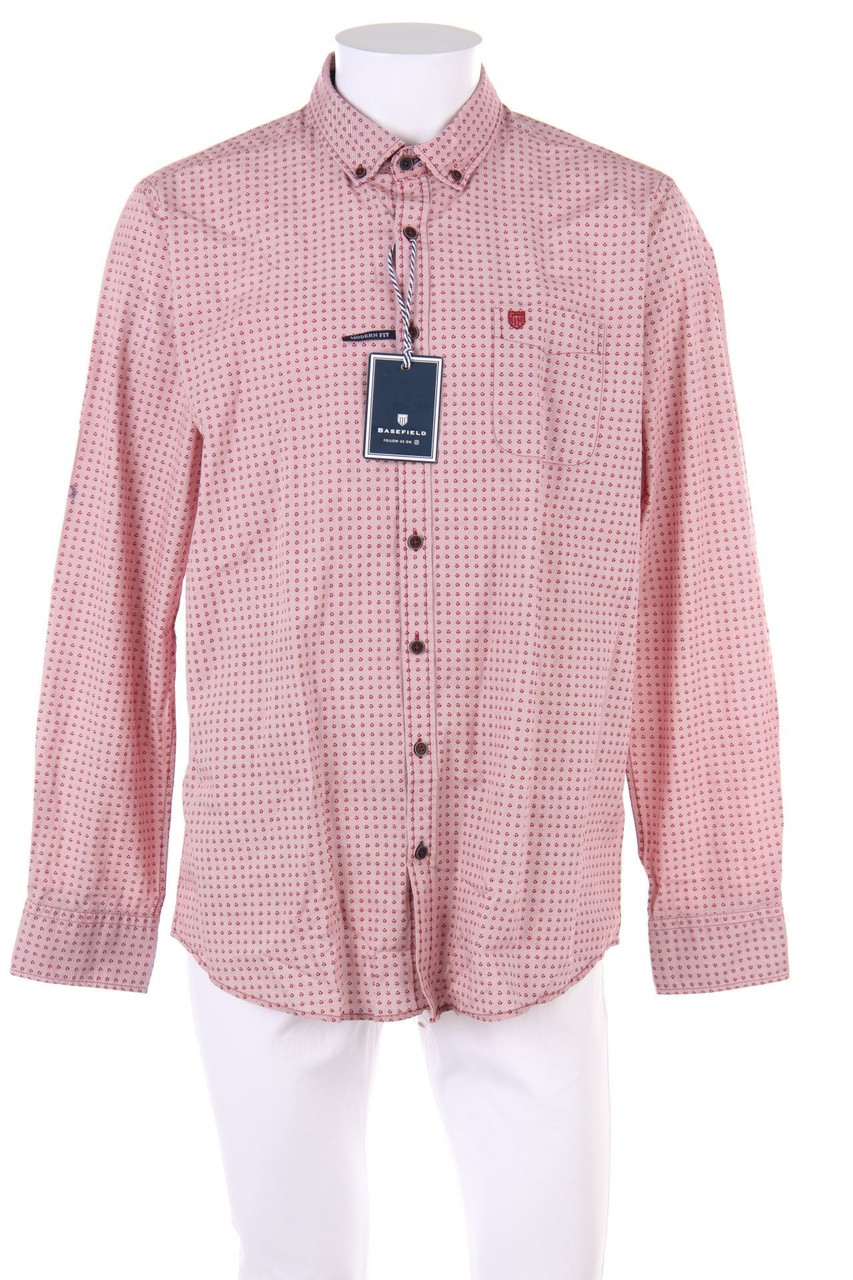BASEFIELD - Button-down-Hemd mit Punkten - XL