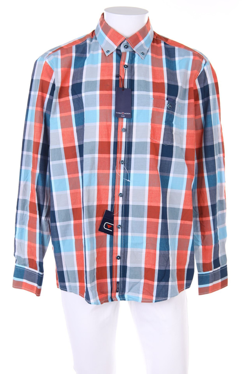 CASA MODA - kariertes Button-down-Hemd aus Baumwolle - 46