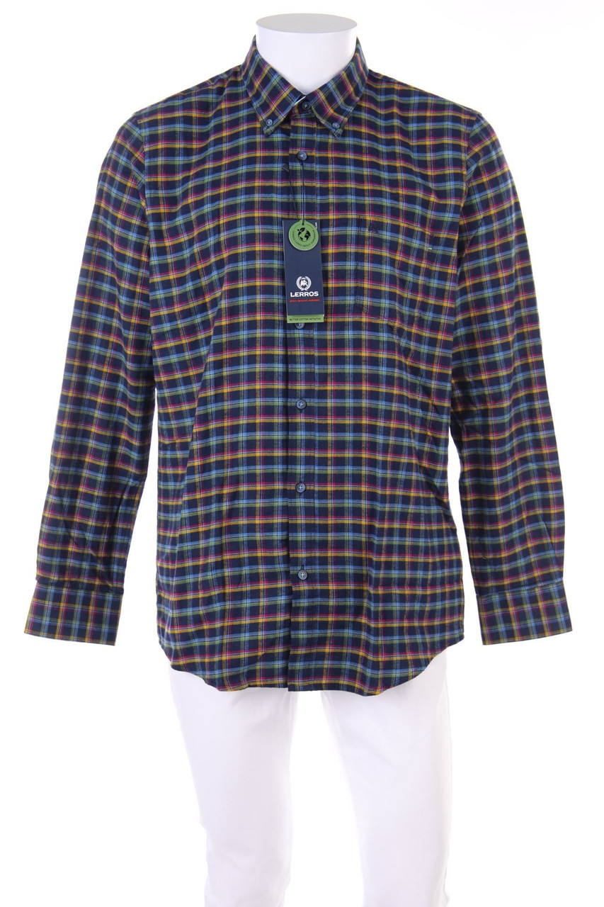 LERROS - kariertes Button-down-Hemd - L