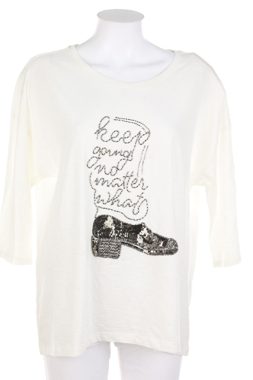 s.Oliver - 3/4-Arm-Shirt mit Pailletten - D 42