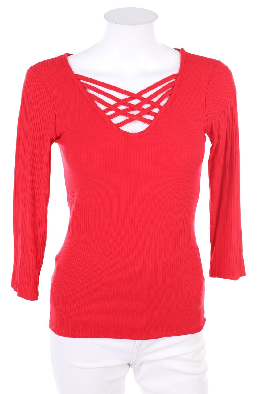 AMISU - Bluse mit Schnürung - S