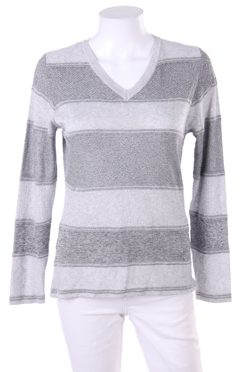 YOUR SIXTH SENSE by C&A - Glitzer-Strick-Pullover mit Metallic-Effekt mit Streifen - XS