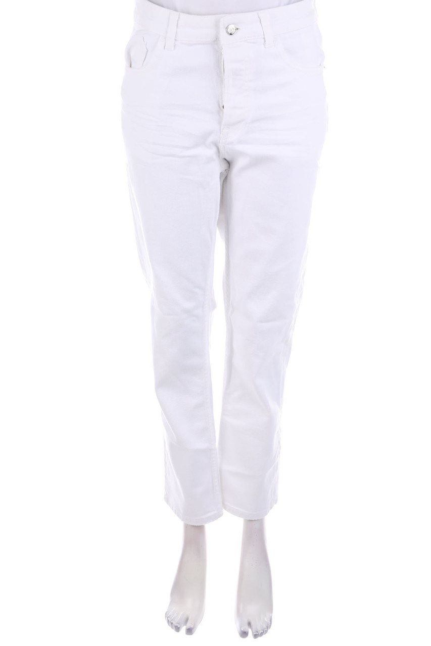 ZARA - Straight Cut Jeans mit Logo-Patch - D 36