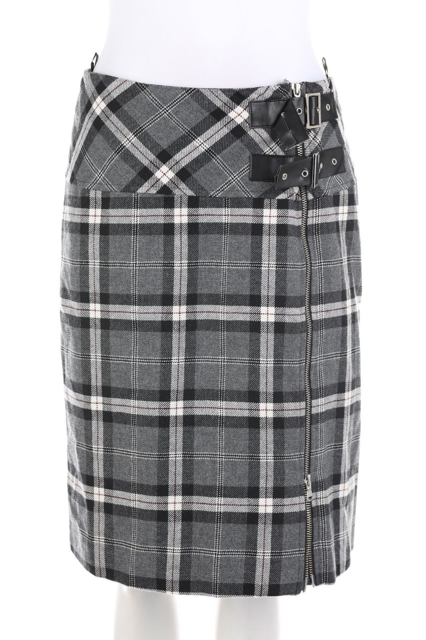 Carinissima - Minirock aus Woll-Mix mit Karo-Muster - D 38