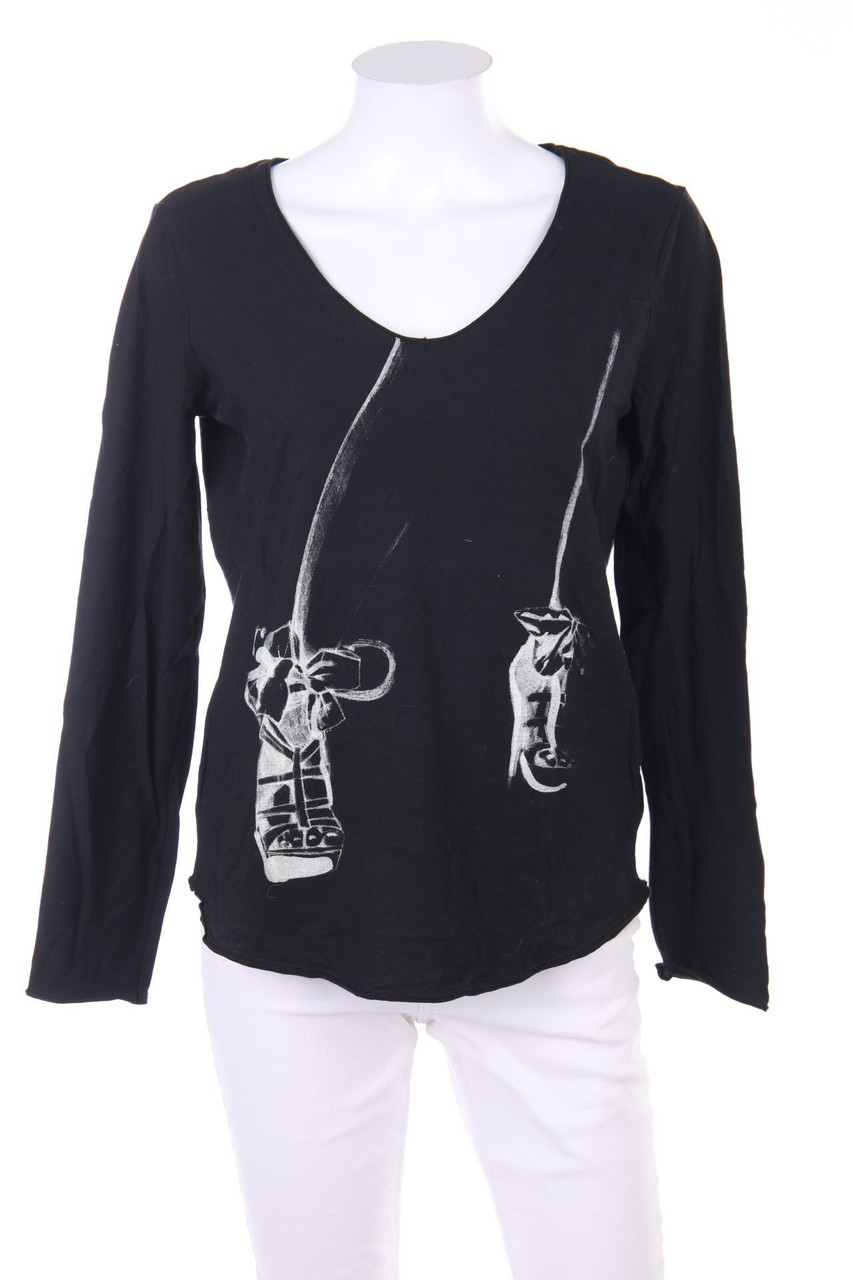 SISLEY - Longsleeve-Shirt mit Print - M