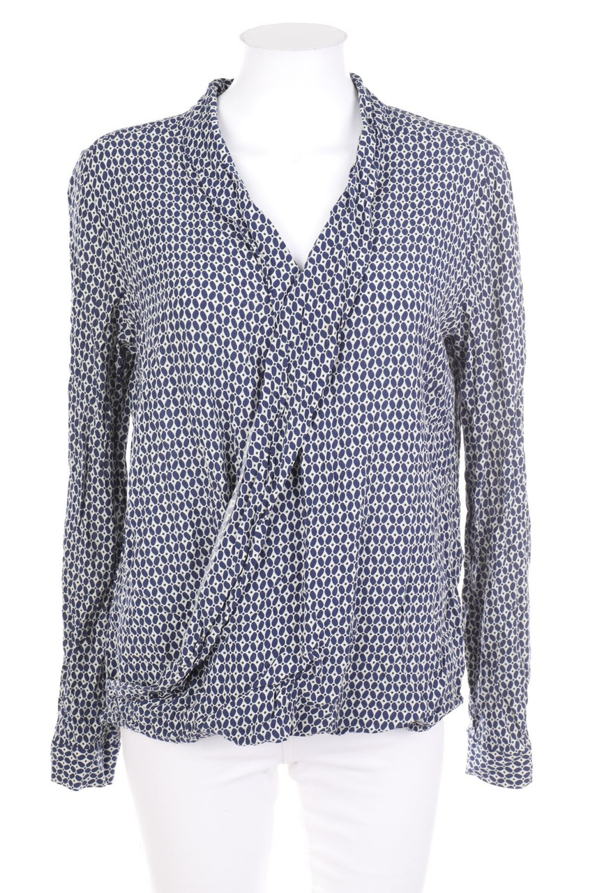 RESERVED - Bluse in Wickel-Optik mit Muster - D 40