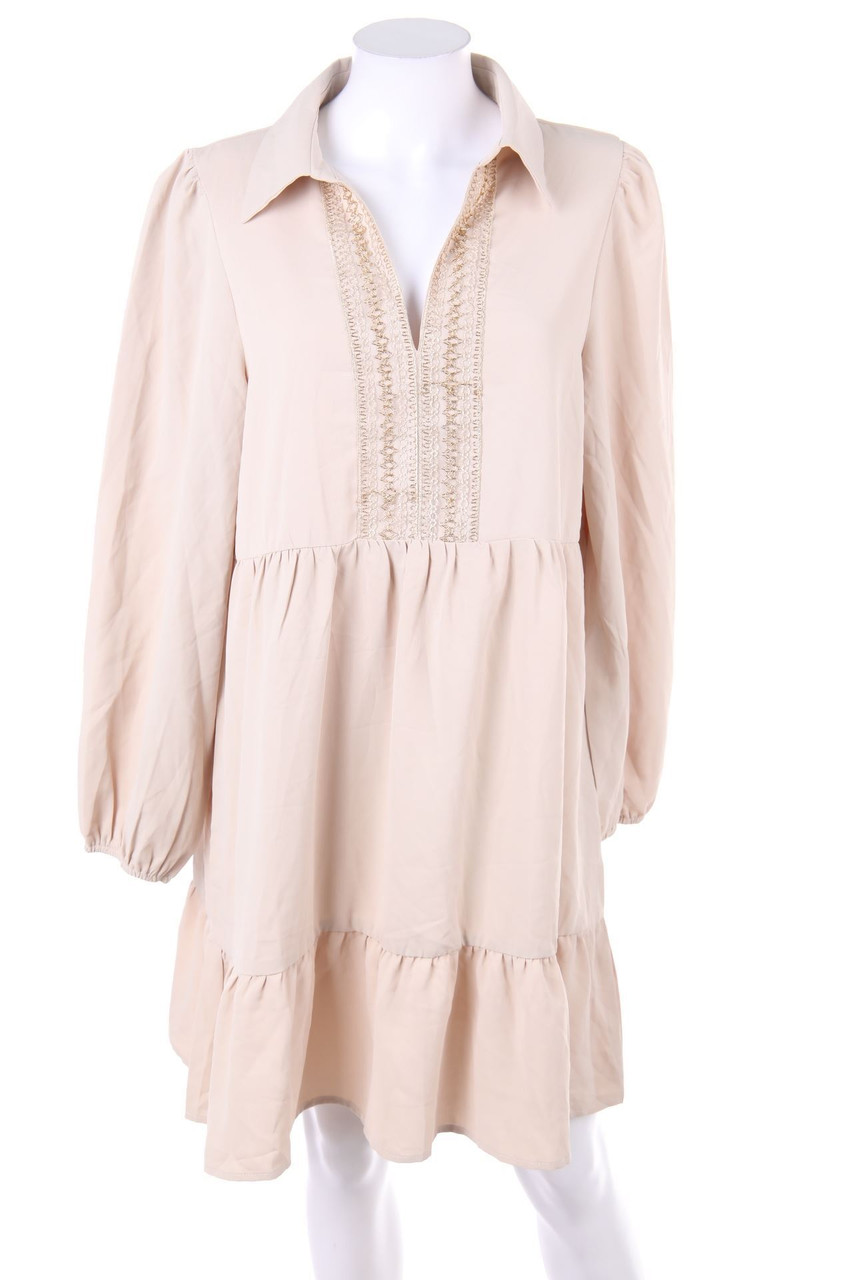 Ohne Label - Kleid mit Metallic-Effekt - L