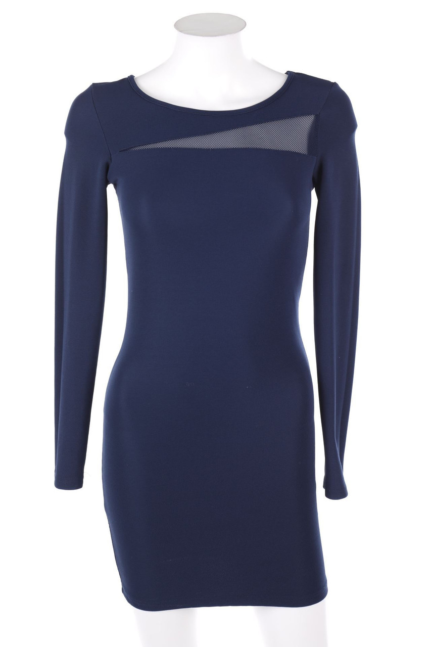 Ann Christine - Minikleid mit Mesh-Einsatz - XS