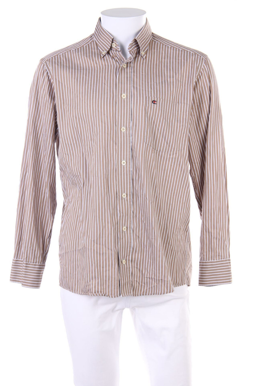 CASA MODA - gestreiftes Button-down-Hemd mit Logo-Stickerei - 39