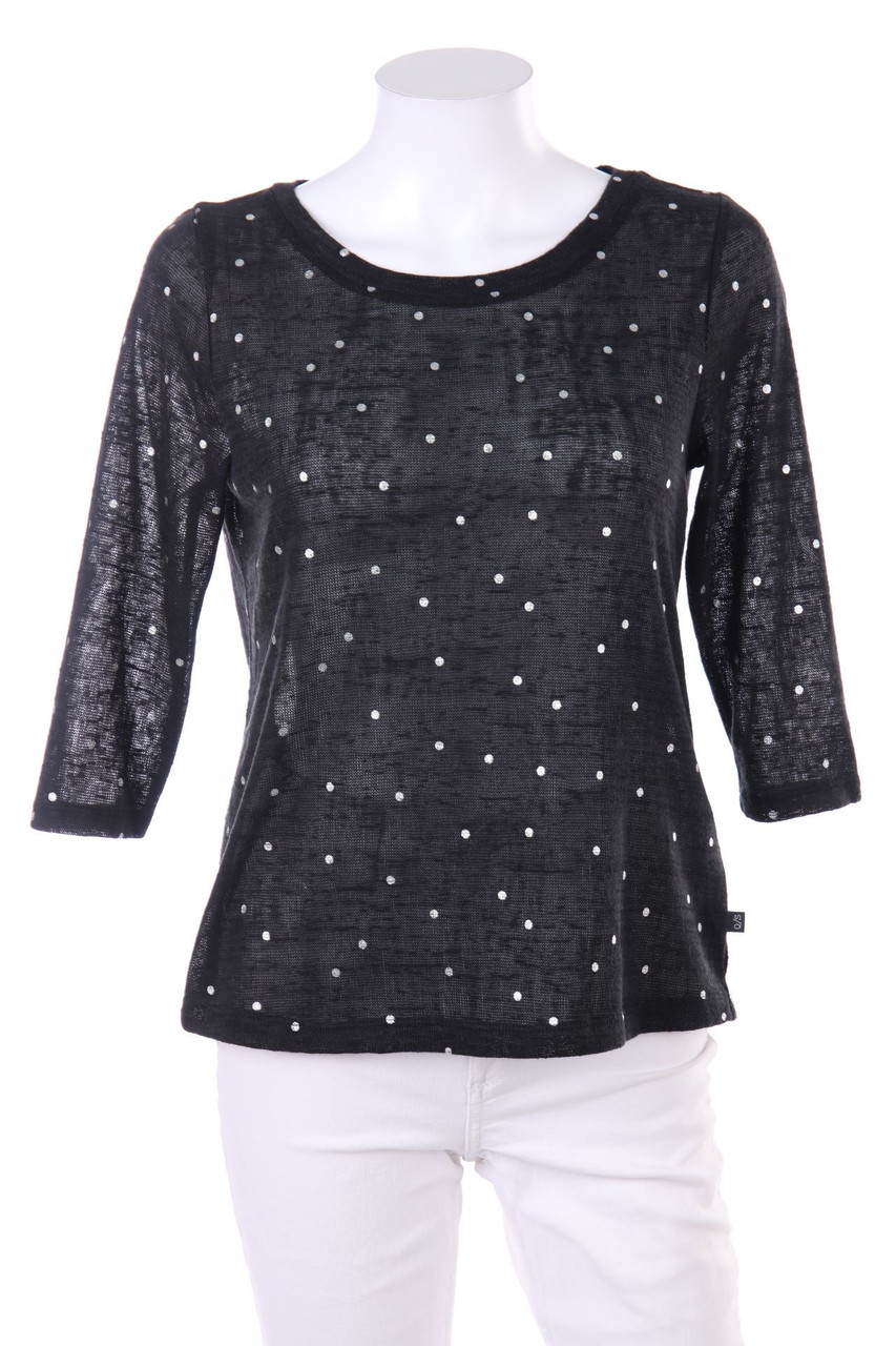 Q/S designed by s.Oliver - 3/4-Arm-Shirt mit Metallic-Effekt mit Punkten - S