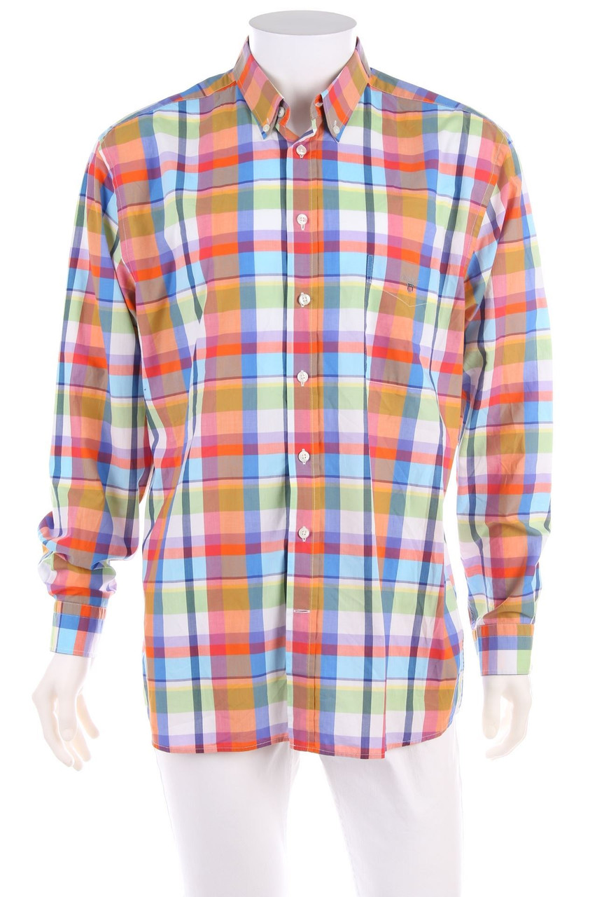 GANT - kariertes Button-down-Hemd mit Logo-Stickerei - L