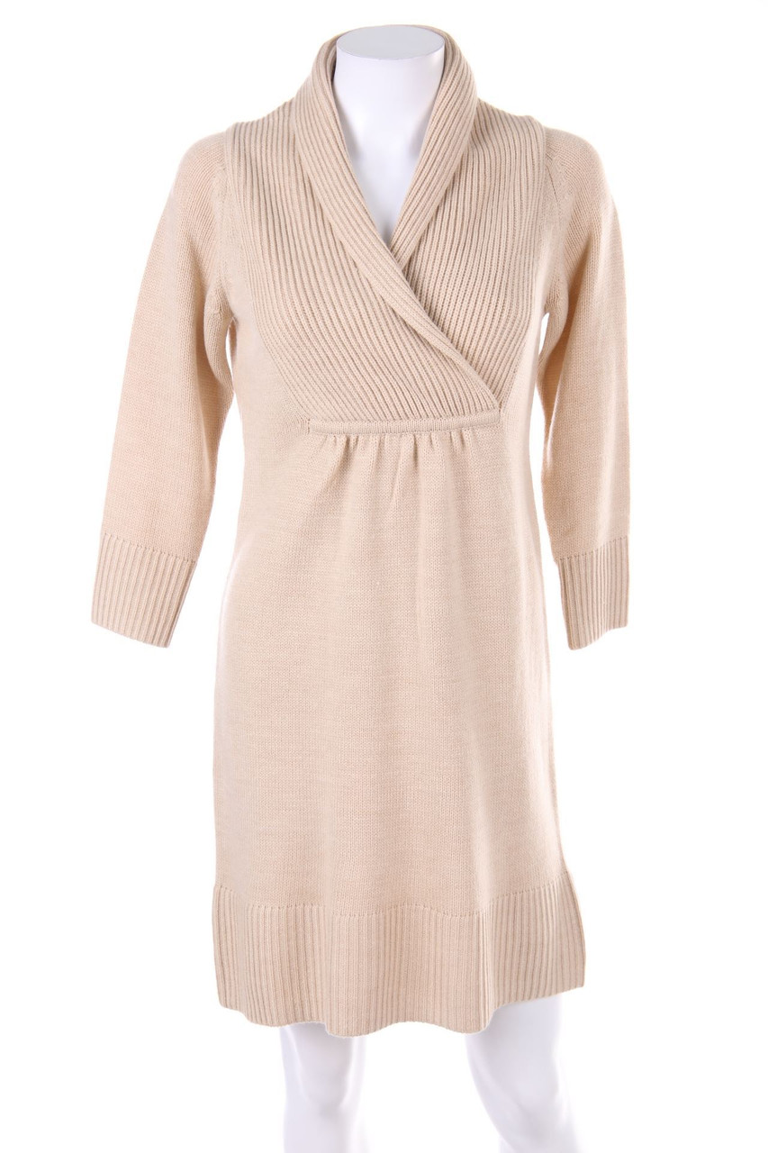 H&M - Strickkleid mit Schalkragen - S