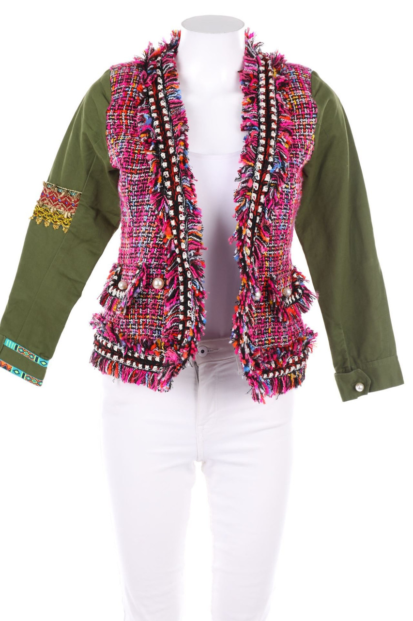 DONT BELIEVE THE HYPE - Hippie-Jacke mit Perlen - S