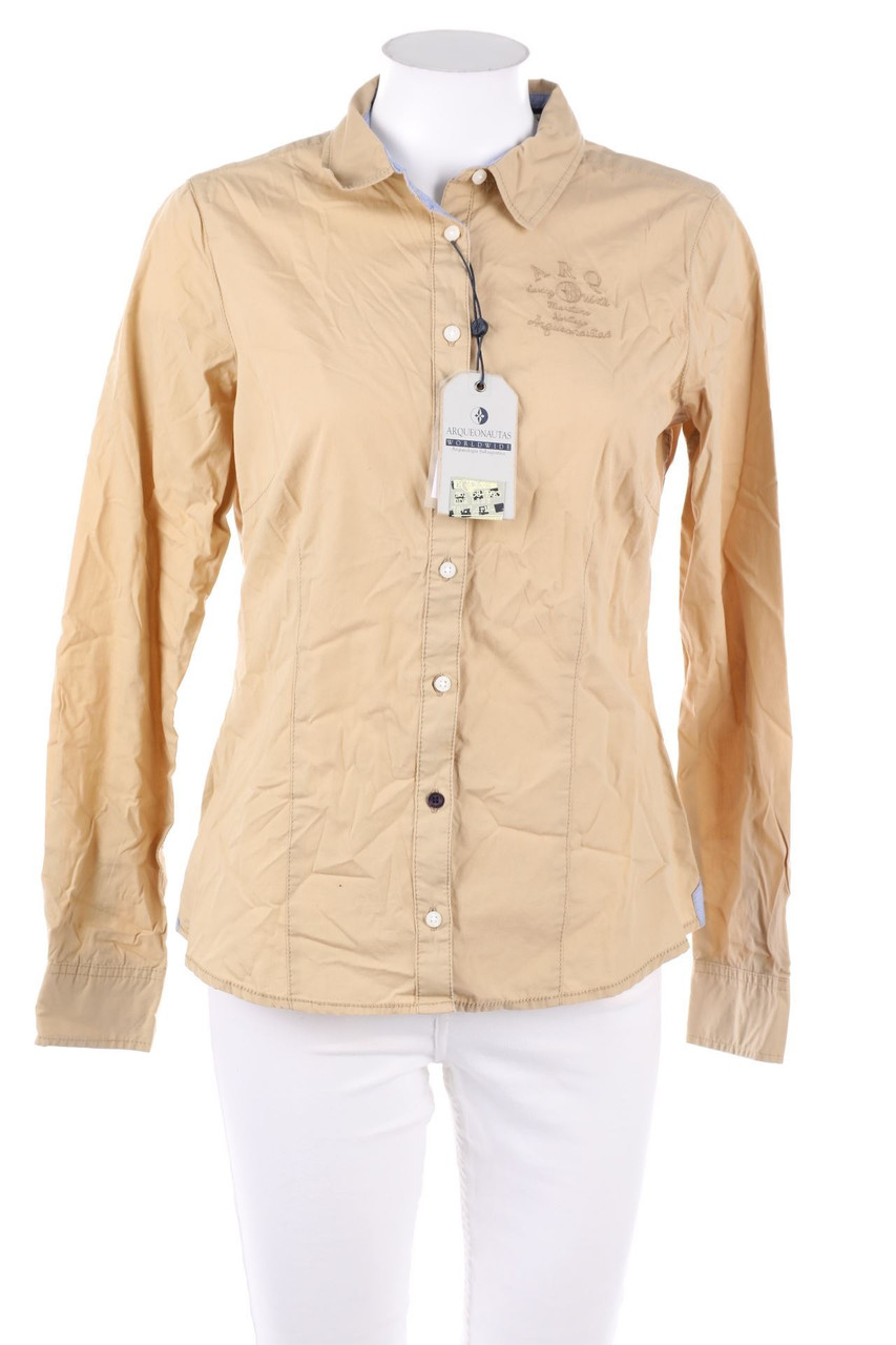 ARQUEONAUTAS - Baumwoll-Hemd-Bluse mit Logo-Stickerei - M