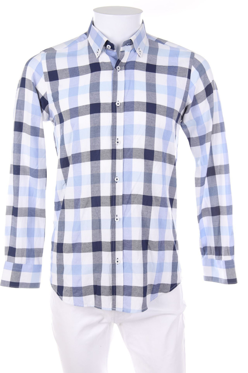 SECONDHAND - kariertes Button-down-Hemd aus Baumwolle - S