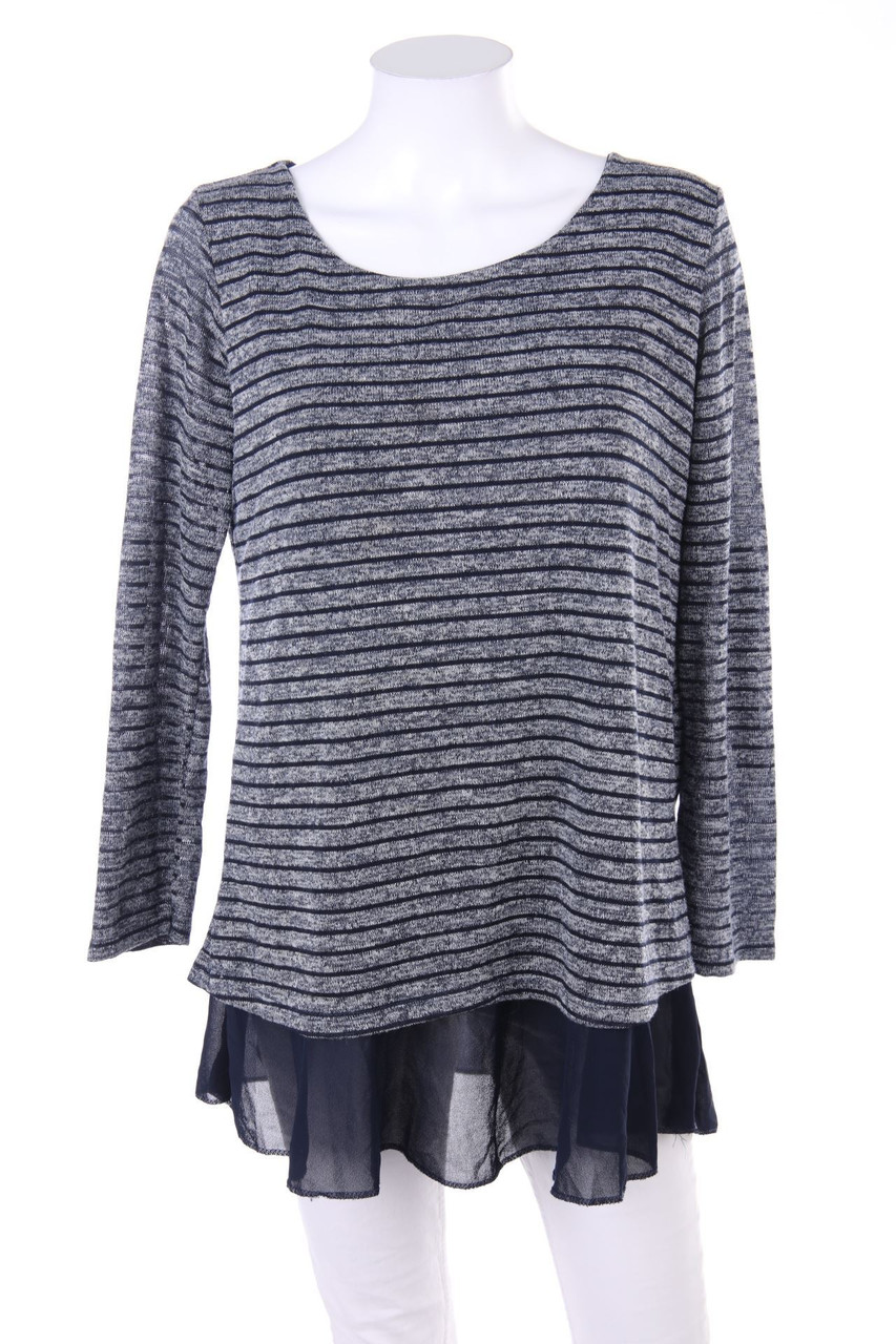 Ohne Label - Longsleeve-Shirt mit Streifen - M