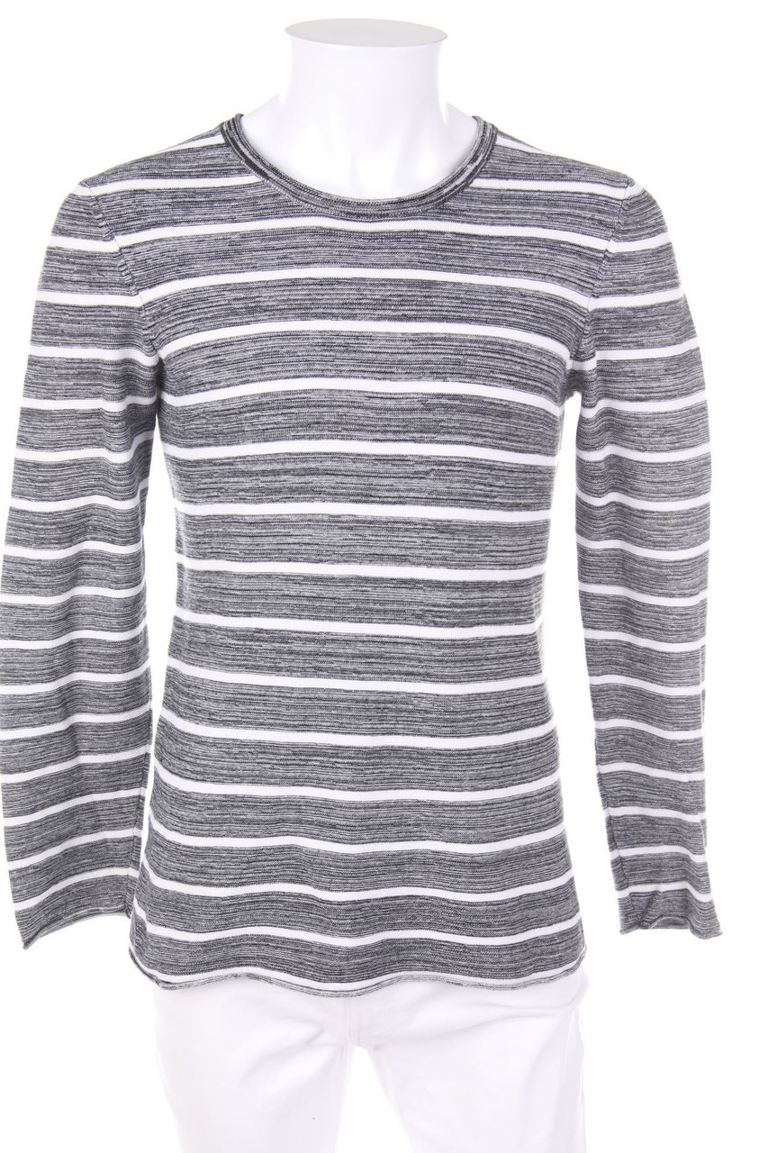 YES OR NO - Baumwoll-Strick-Pullover mit Streifen - S