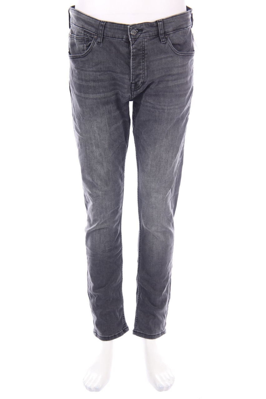 ONLY & SONS - Dark Denim Slim-Jeans aus Baumwoll-Mix im Used Look - W33