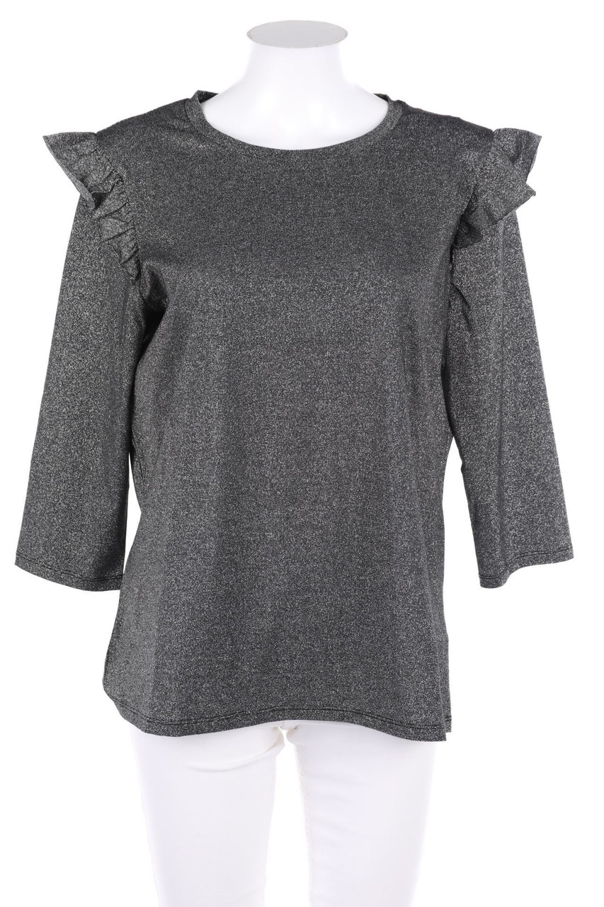 Yessica by C&A - 3/4-Arm-Shirt mit Glitzer mit Volants - M