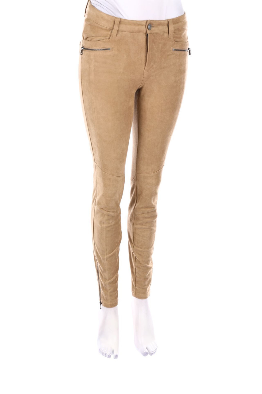 H&M LOGG - Kunstleder-Hose - D 36