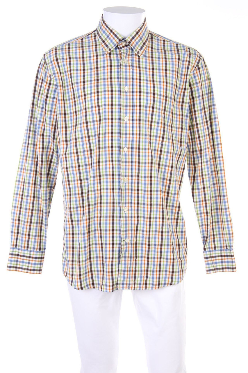 Christian Berg - kariertes Button-down-Hemd - L