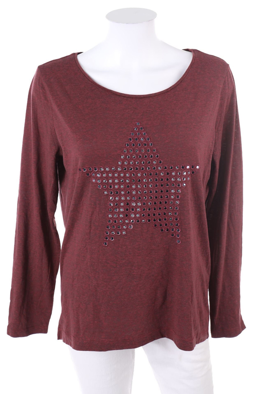 ESPRIT de corp - Longsleeve-Shirt mit Print - L