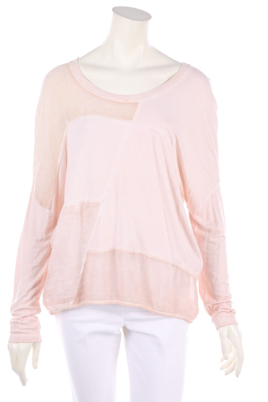 rich & royal - Garment Dyed-Batwing-Shirt im Patchwork-Stil - XL