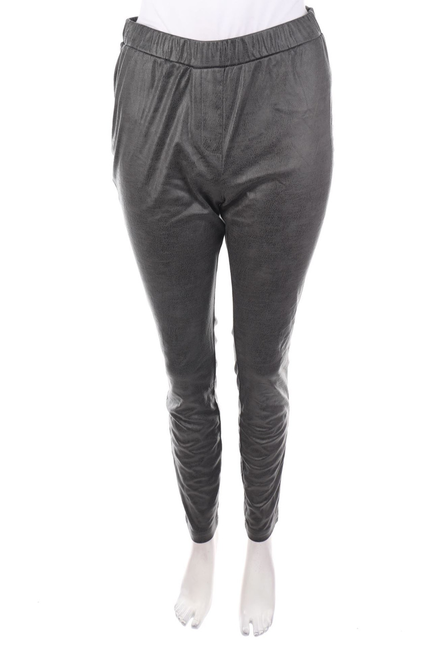 Ohne Label - Faux Leather-Treggings - D 36