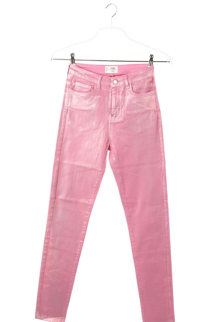 TALLY WEiJL - Coated Skinny-Jeans mit Metallic-Effekt - D 34