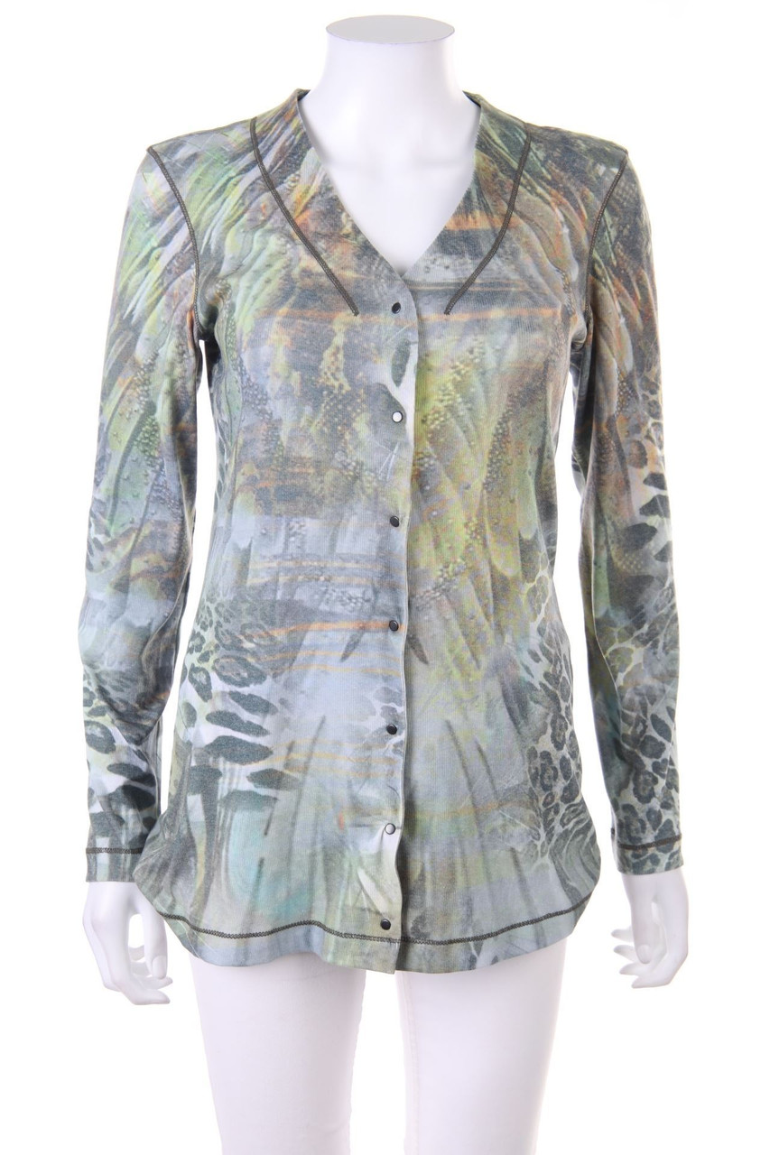 SANI BLU - Jersey-Cardigan mit Print - M