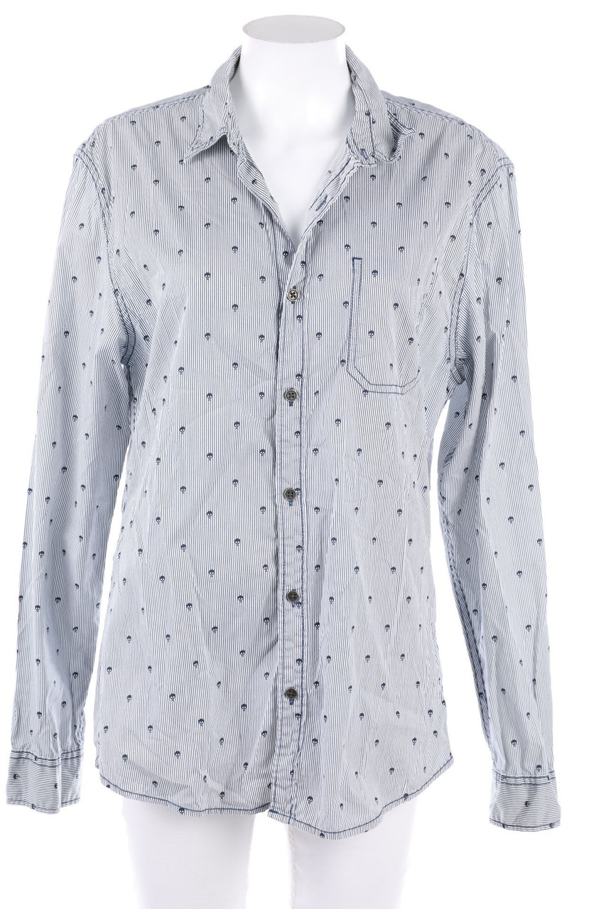 QS by s.Oliver - Baumwoll-Bluse mit Streifen - M