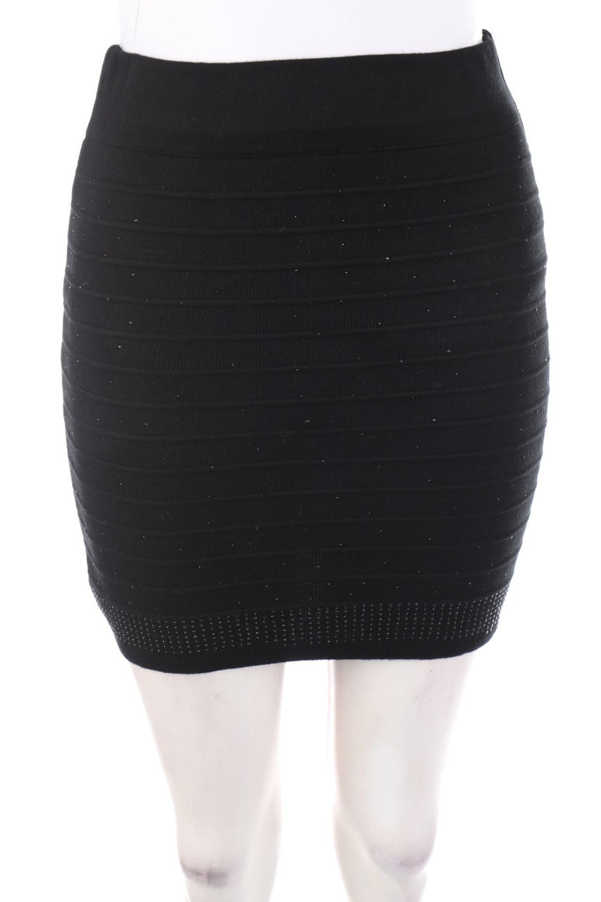 SECONDHAND - Mini-Strickrock mit Strass-Steinen - D 34