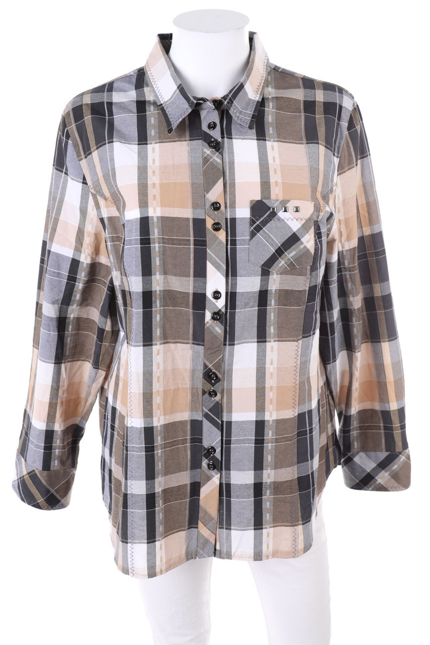 FABIANI - Hemd-Bluse mit Karo-Muster - D 44