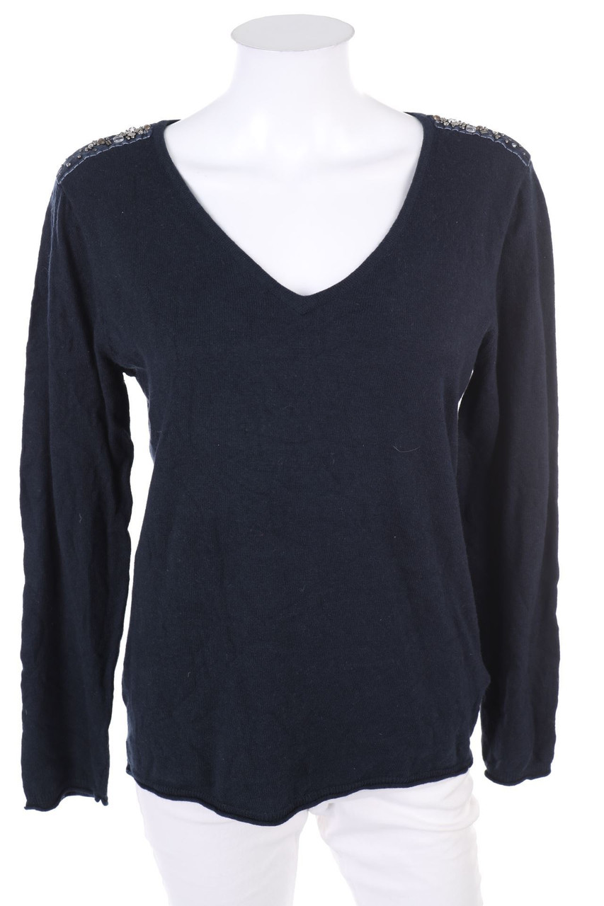 CAROLL - Strick-Pullover mit Applikationen - D 40