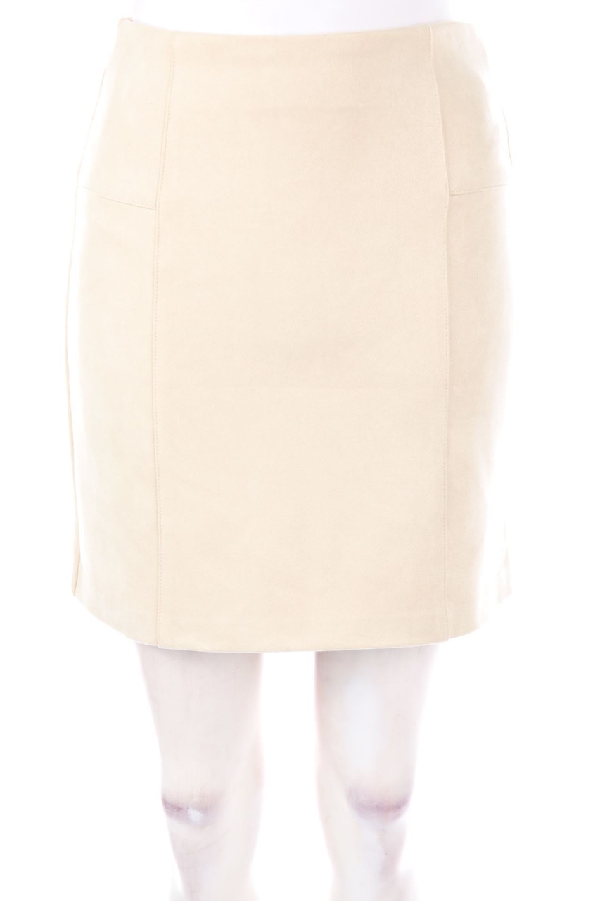 AMISU - Faux Leather-Mini-Rock mit Reißverschluss - D 34