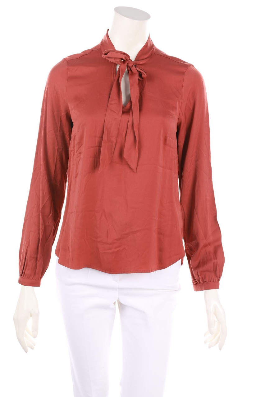 comma - Schluppen-Bluse aus Satin - D 36