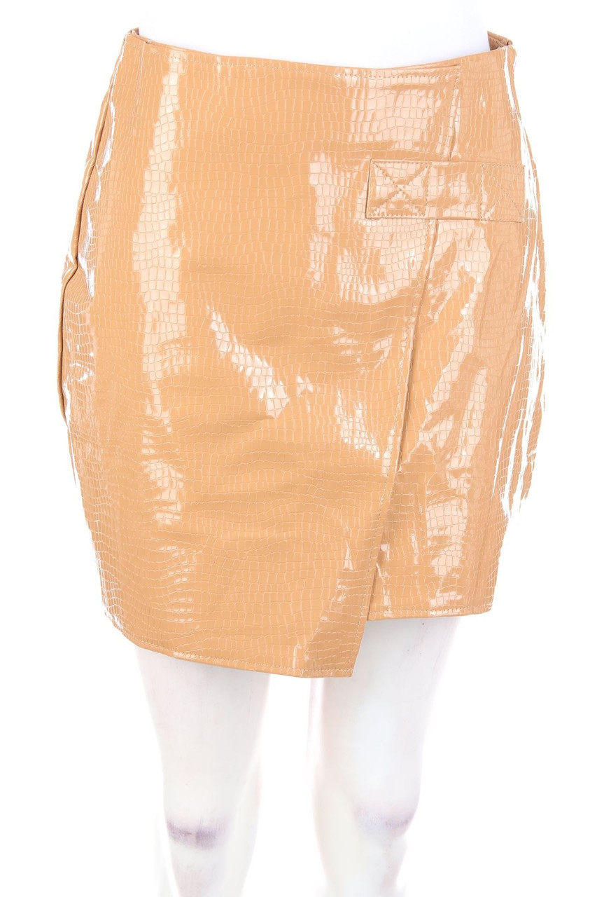 DIFFUSE - Faux Leather-Mini-Rock mit Animal-Print - D 38