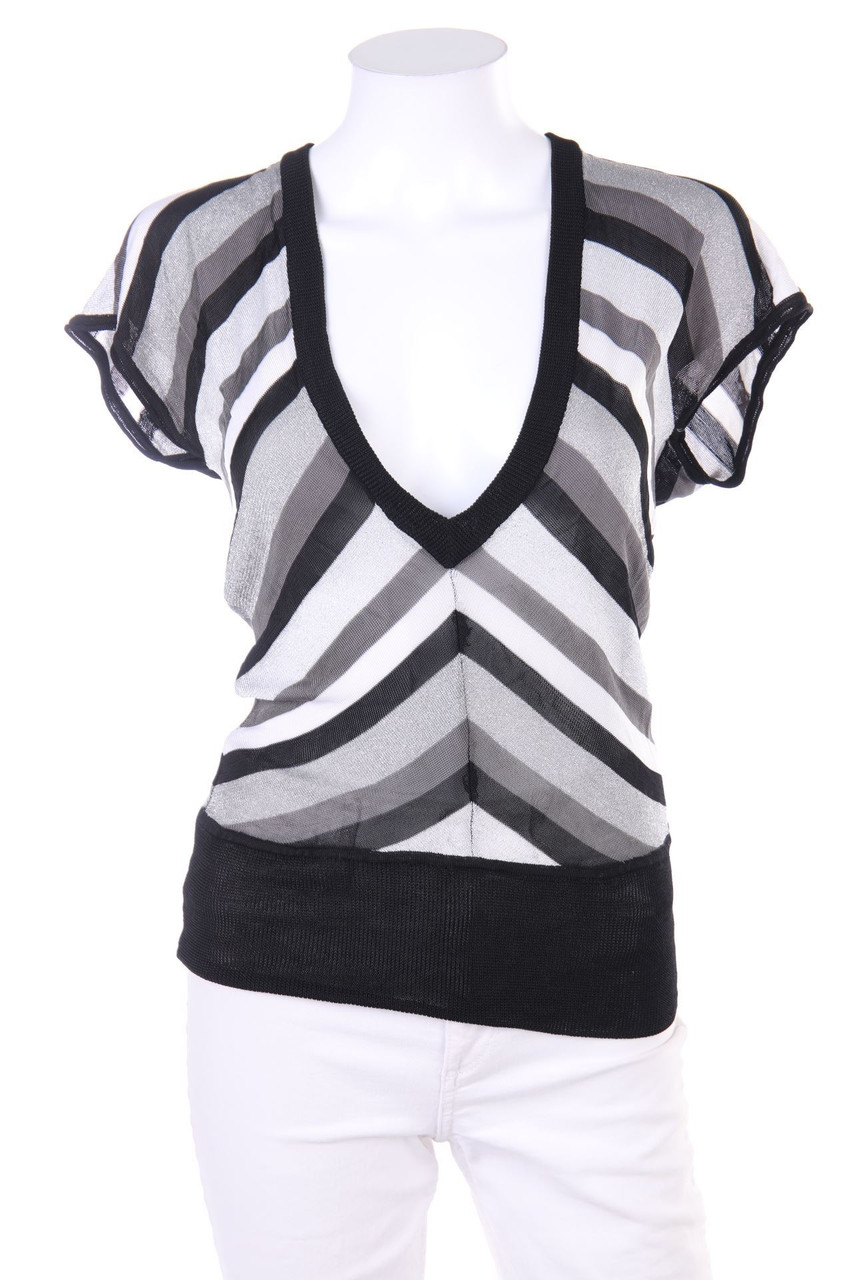 H&M - Strick-Pullover mit Streifen - S