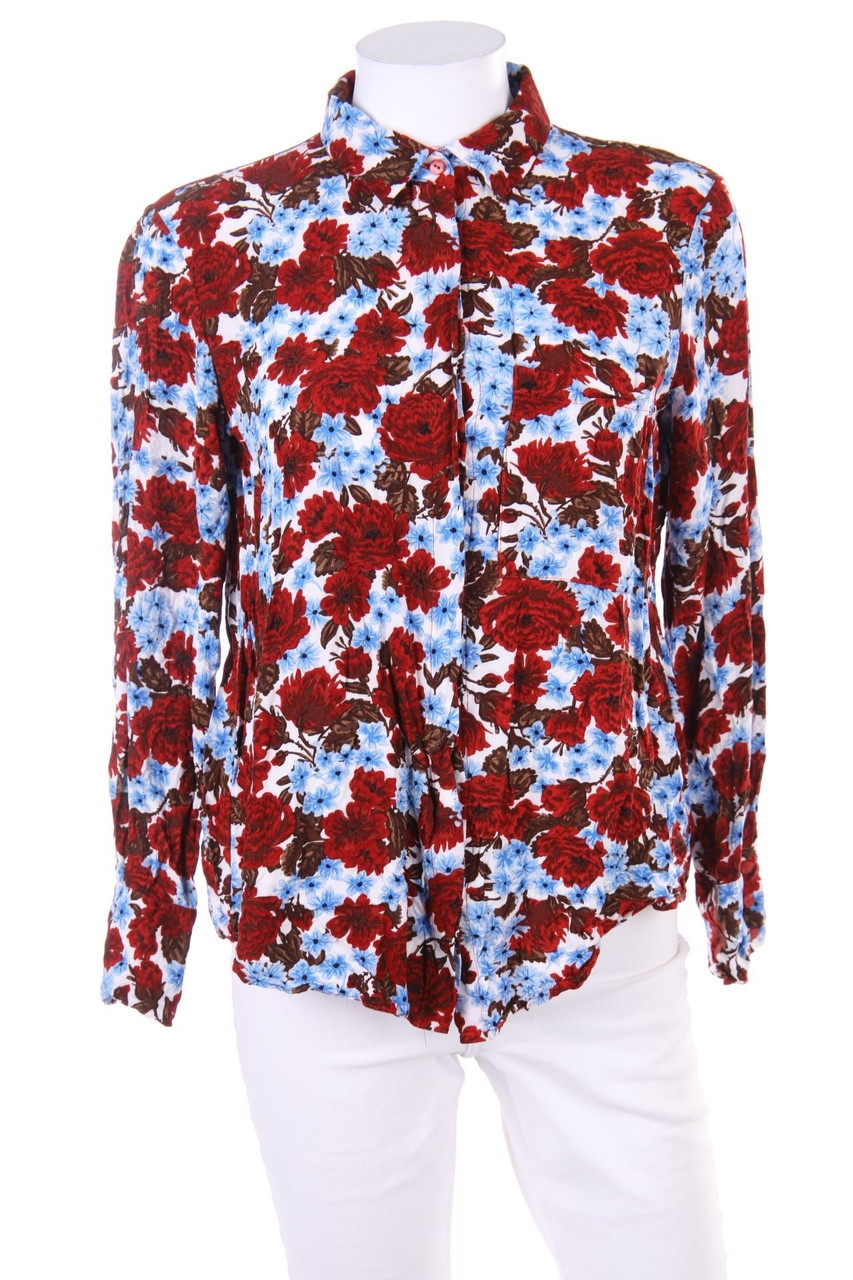 ZARA - Bluse mit Blumen-Print - M