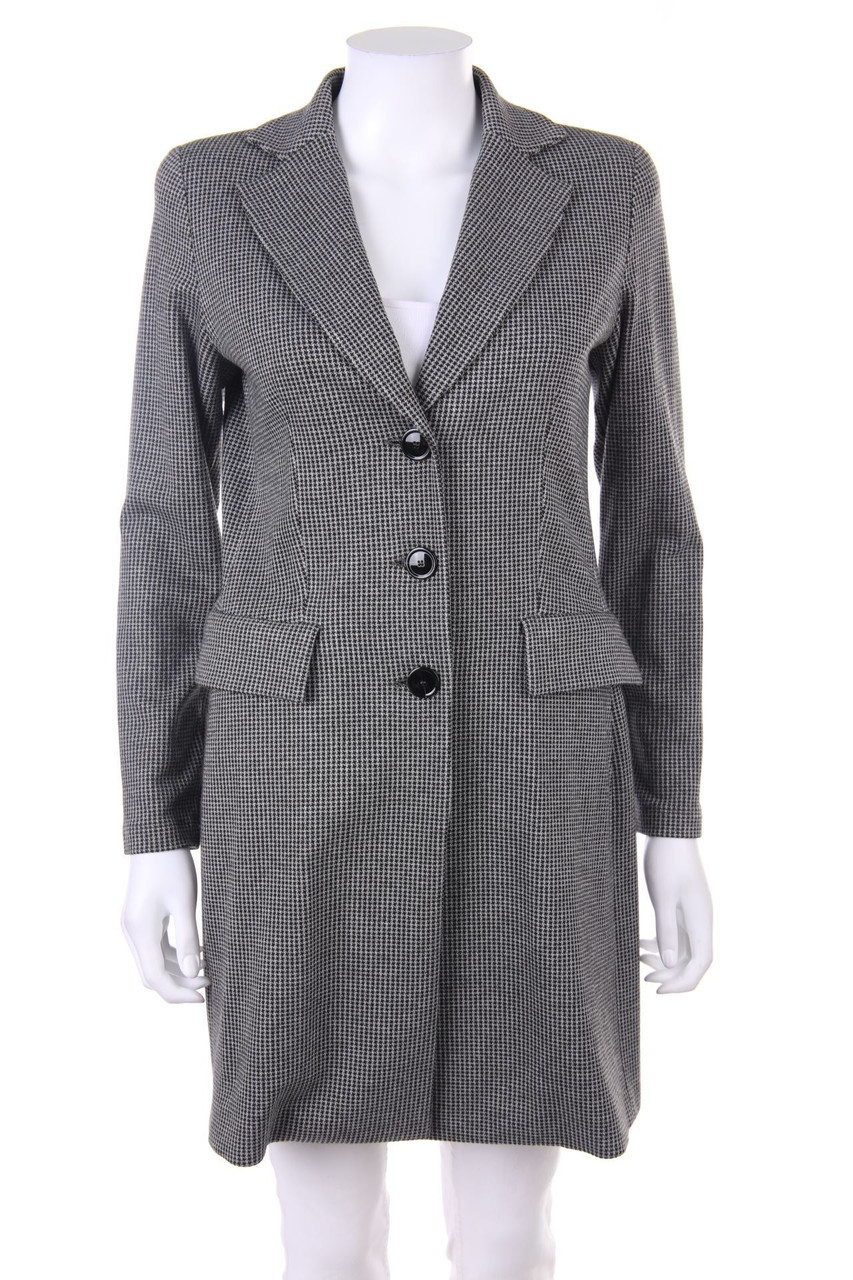 Piú & Piú - Blazer-Mantel mit Hahnentritt-Muster - D 36