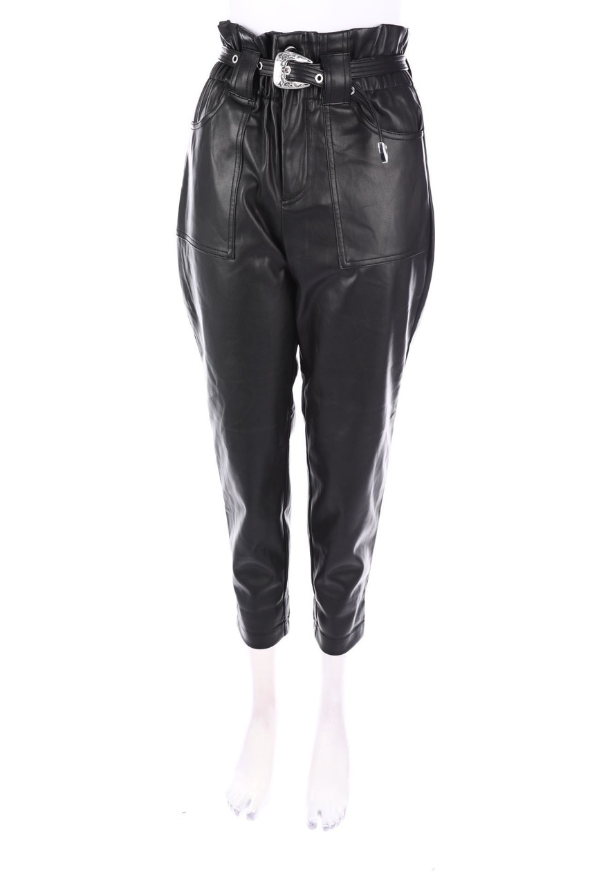 RIVER ISLAND - Paperbag-Kunstleder-Hose - D 32