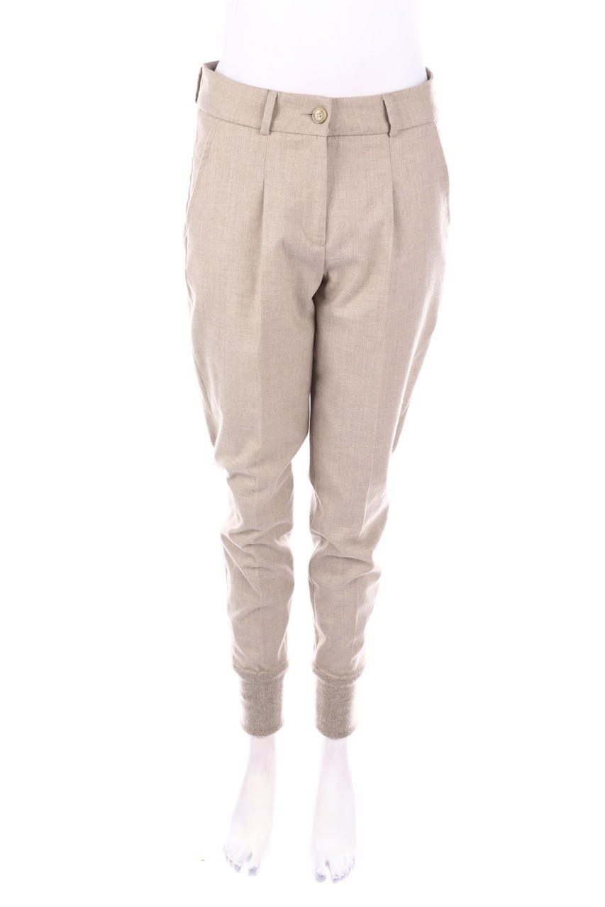 CAMBIO - Jogger-Bundfaltenhose aus Woll-Mix - D 34