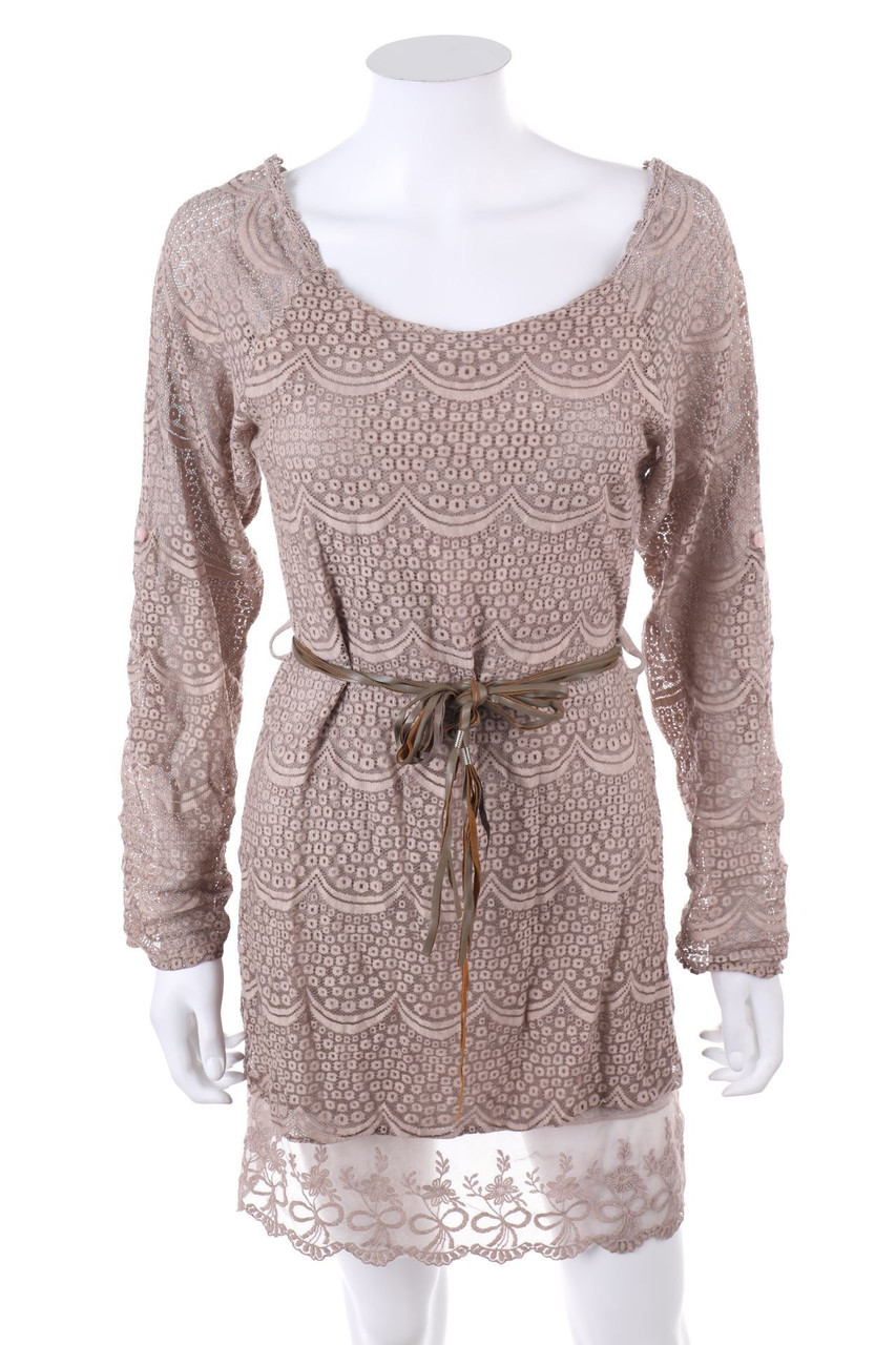 myae - Kleid aus Spitze mit Gürtel - S