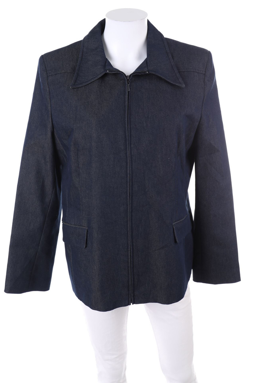 avitano - Denim-Vintage-Blazer-Jacke aus Baumwoll-Mix - D 42